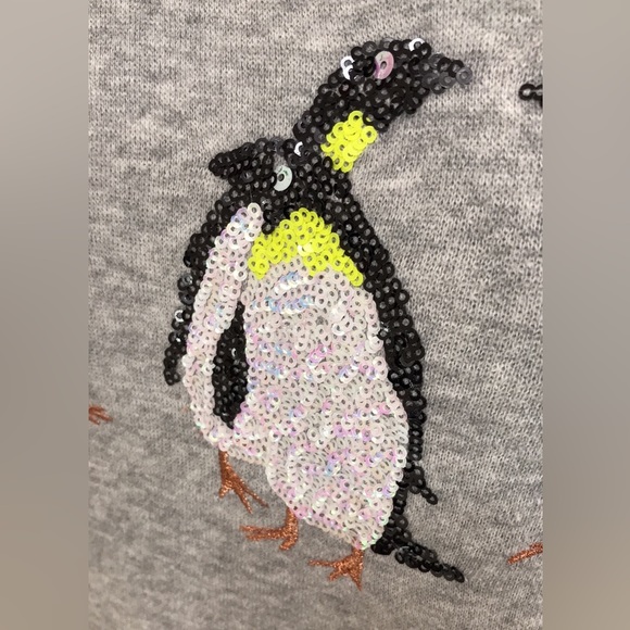 American Eagle Cozy Sequined Penguin Sweatshirt - Picture 6 of 16
